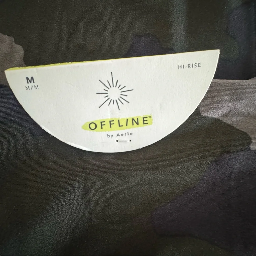 NWT OFFLINE by Aerie Real Me Hi-Rise 7/8 Legging Camo Green/Black Women’s M - Picture 7 of 11